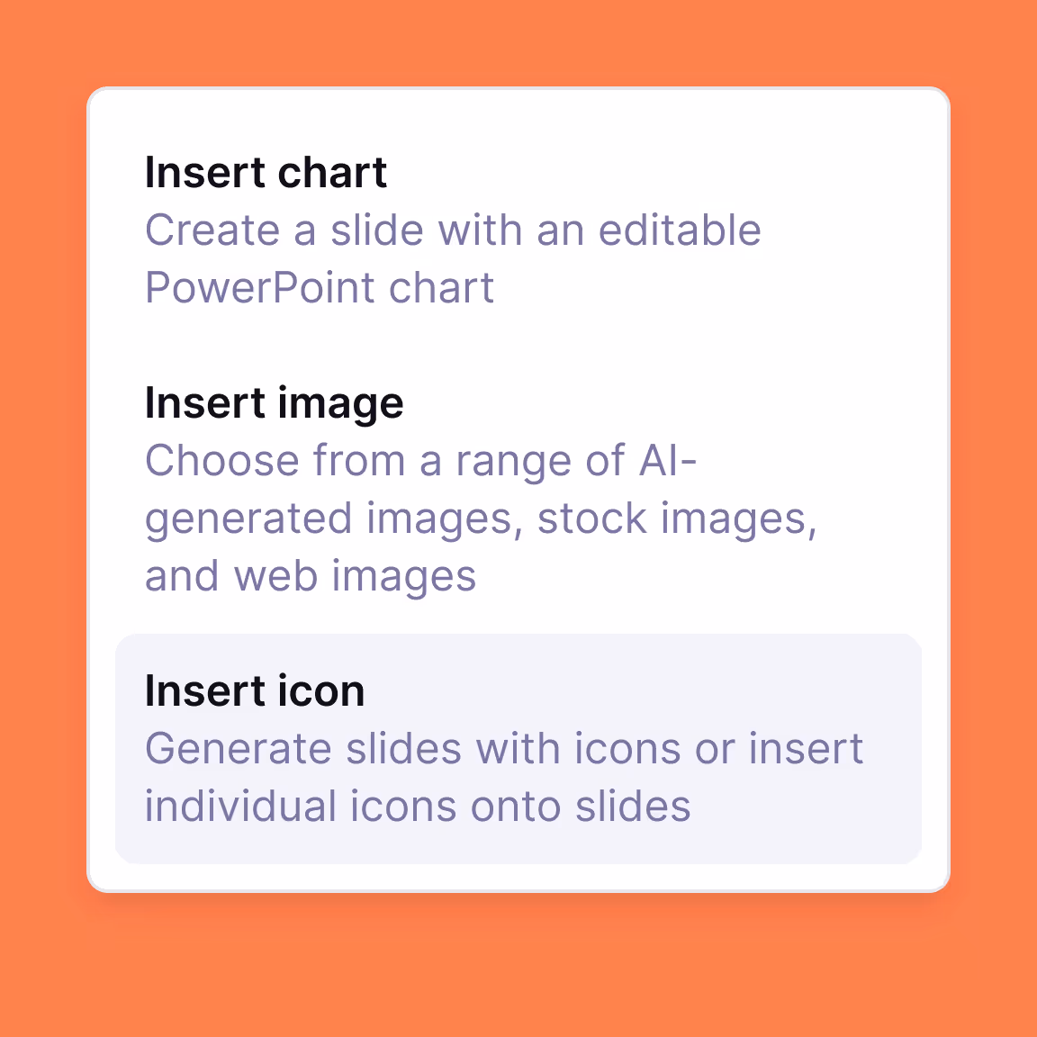 examples of advanced slides that customers can generate with Plus AI