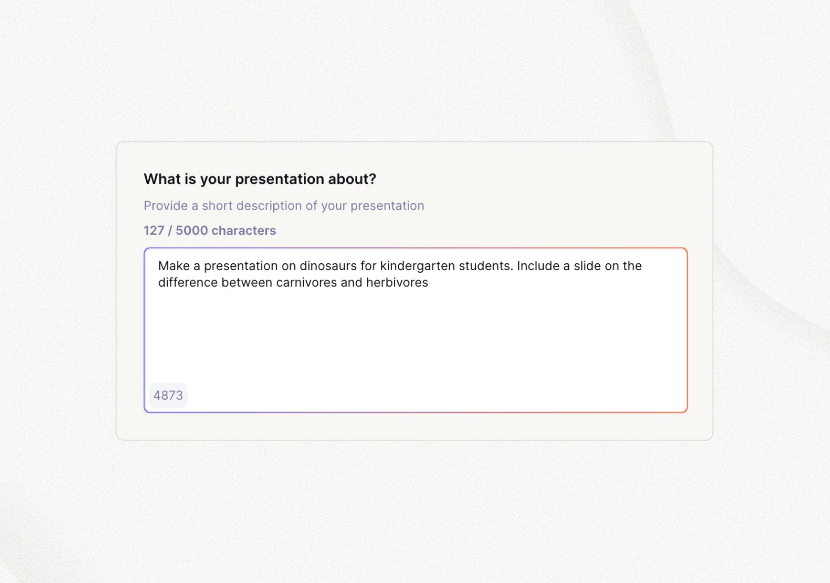 Use a prompt example